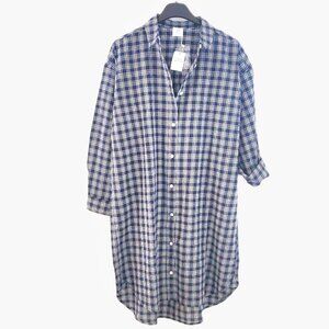 Japanese Brand "Kurihara Harumi" Checkered Shirt Dress - One Size